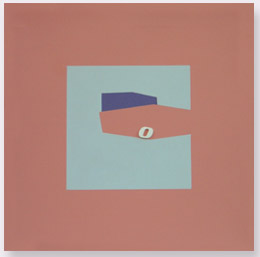Ermanno Leinardi 1986 - spazio ambiguo acrilico su tela cm 40 x 40